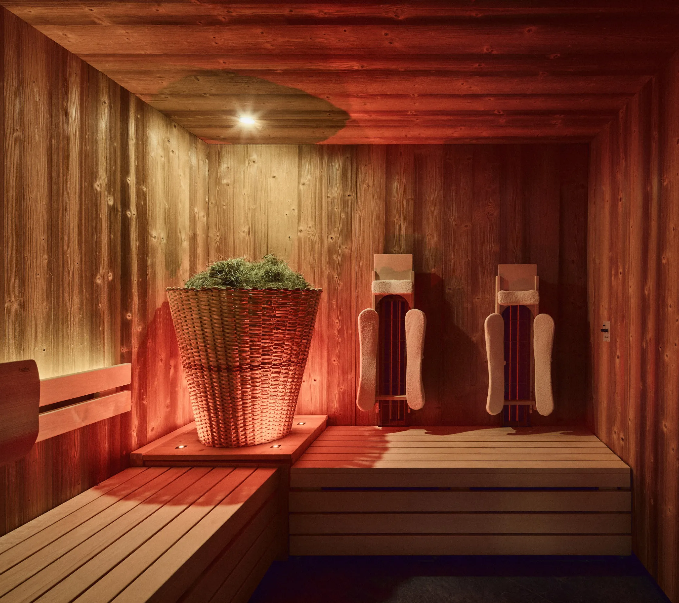 Sauna nell’area wellness dell’Hotel Mesdí ad Arabba.